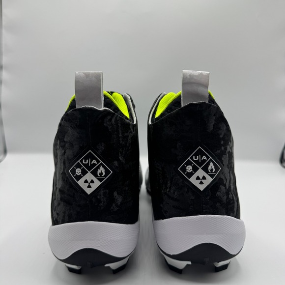 Under Armour UA Toxic Six Football‎ Cleats Black Neon Yellow Mens Size 10.5